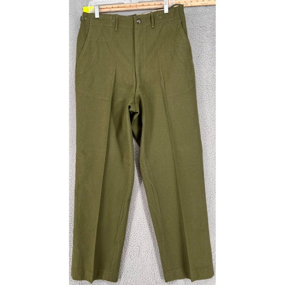 VINTAGE MENS FIELD WOOL M-1951 COMBAT TROUSERS KOREA MEDUIM LONG ARMY PANT